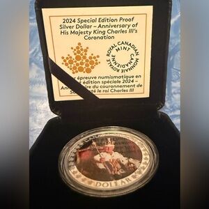 2024 Royal Canadian Mint King Charles III’s Coronation Silver Proof Coin